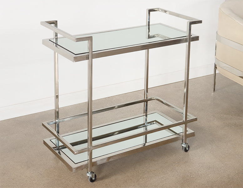 Manhattan Bar Cart In Polished Chrome