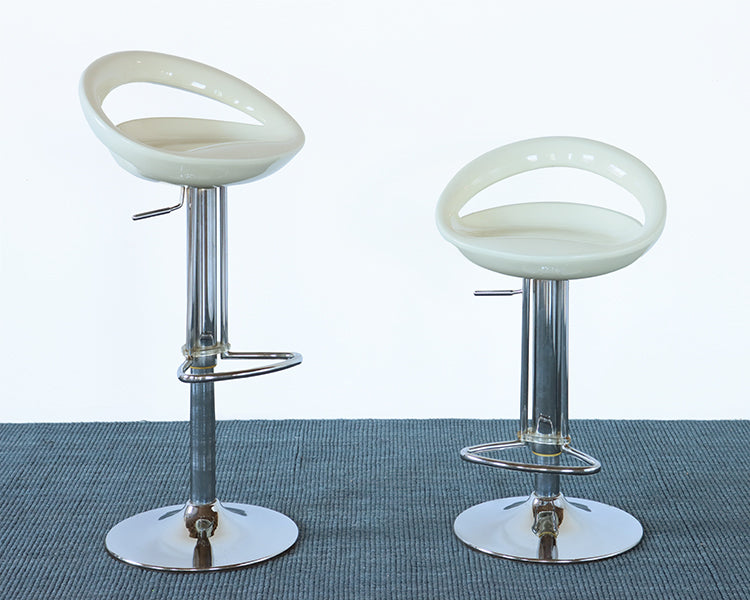White Cut Out Modern Bar Stool
