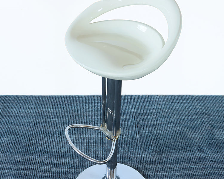 White Cut Out Modern Bar Stool