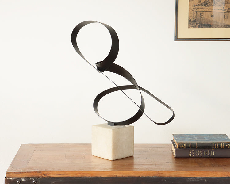 Wind & Ice Iron and Marble Figure - Cleared Décor
