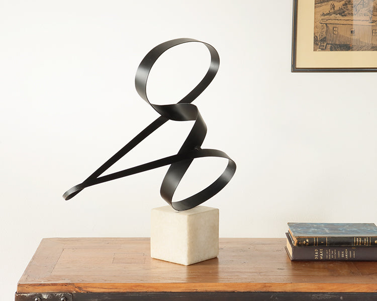 Wind & Ice Iron and Marble Figure - Cleared Décor