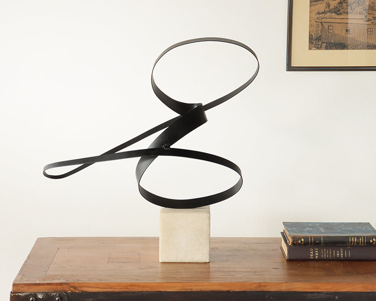 Wind & Ice Iron and Marble Figure - Cleared Décor