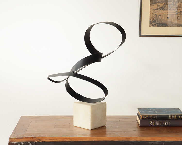 Wind & Ice Iron and Marble Figure - Cleared Décor