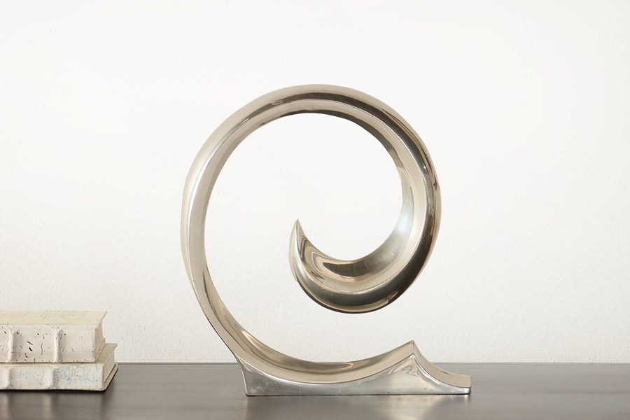Curled Polished Nickel Figure - Cleared Décor