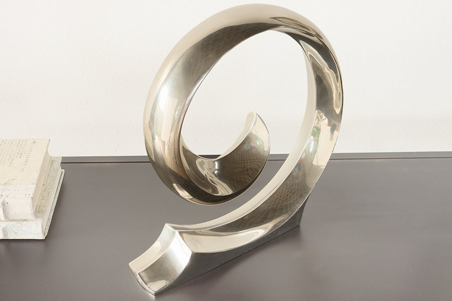 Curled Polished Nickel Figure - Cleared Décor