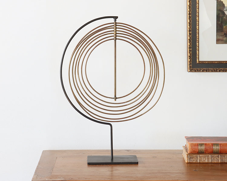 Endless Circles Brass Sculpture - Cleared Décor