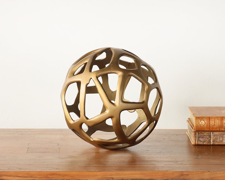 Small Aluminum Web Sphere - Cleared Décor