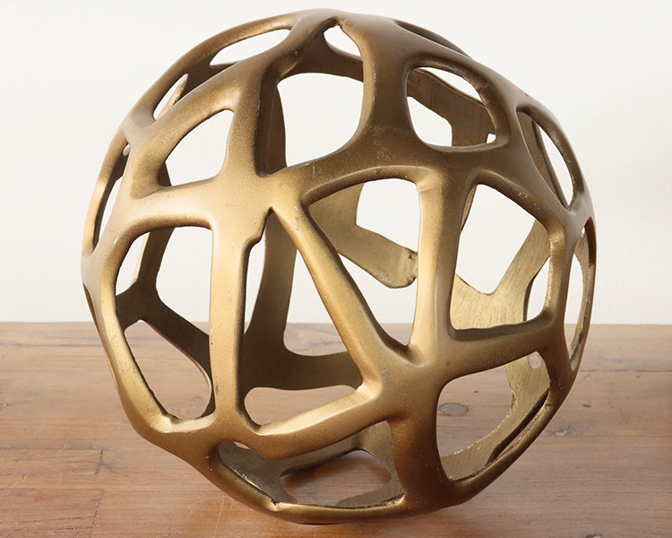Small Aluminum Web Sphere - Cleared Décor