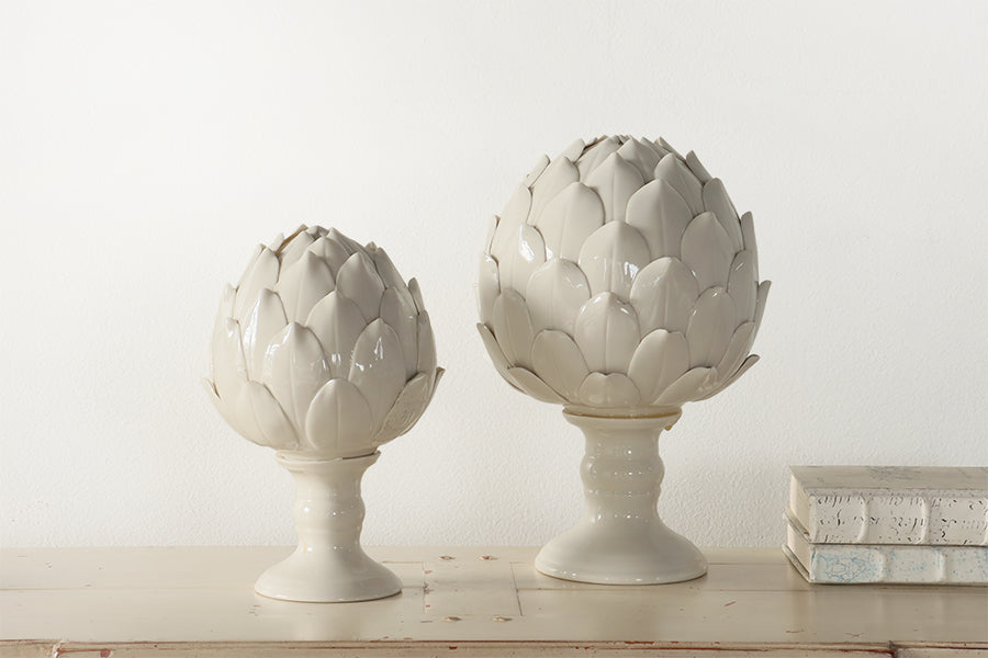 Set of 2 Artichoke Sculptures - Cleared Décor