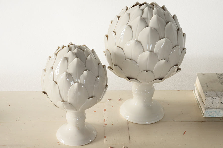 Set of 2 Artichoke Sculptures - Cleared Décor