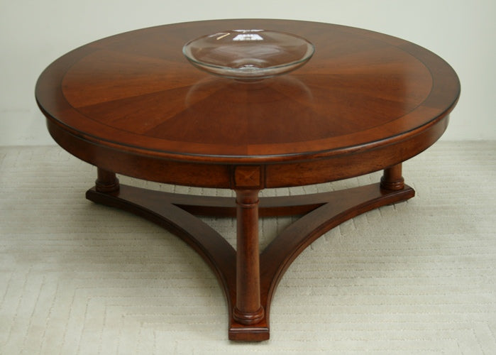 European Legacy Round Coffee Table in Macadamia 1