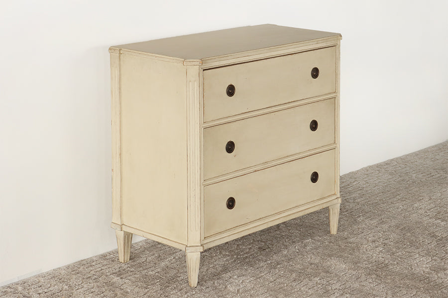 Chelsea Textiles Antique White Gustavian Dresser