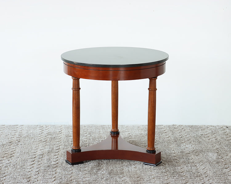 Mahogany and Marble Side Table