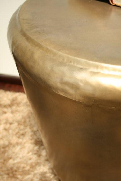 Brass Drum End Table detail 2