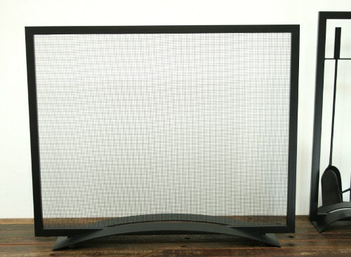 Black Fireplace Screen 1