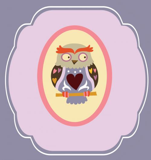 Wise Owl Portrait 15W x 15H 7