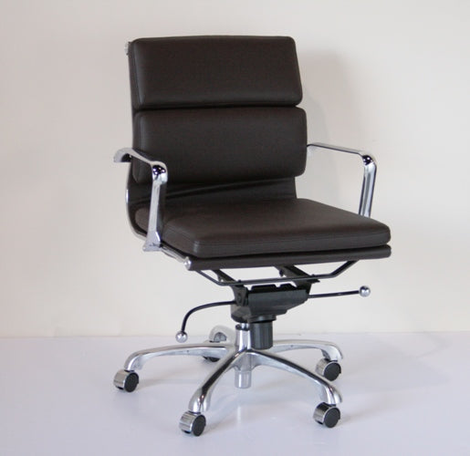 Espresso Leatherette Desk Chair 9