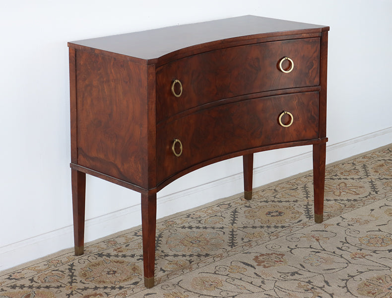 2-Drawer Burled Wood Chest