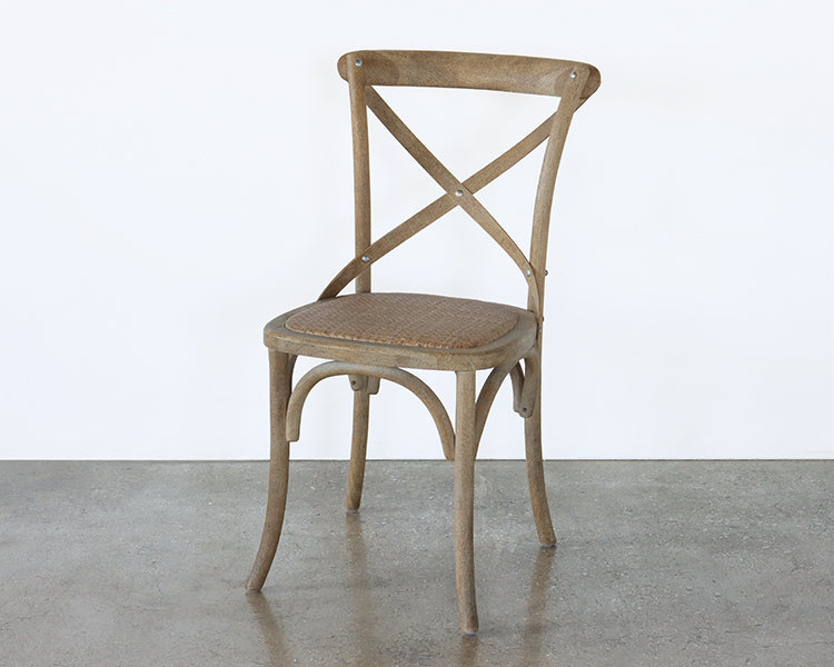 Limed Gray Oak French Cafe Chair