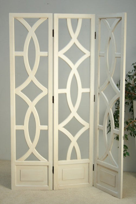 White Cut Out Hollywood Regency Style Screen 2 7