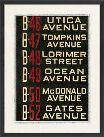 Brooklyn Bus Roll Sign I 1
