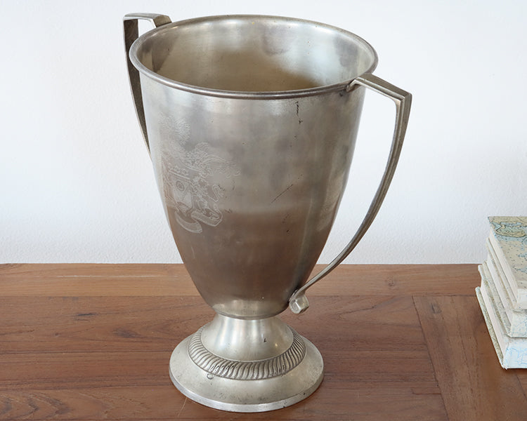 Etched Loving Cup Antique Pewter