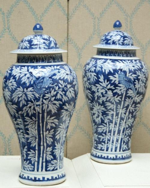 Blue and White Bamboo Jar 7