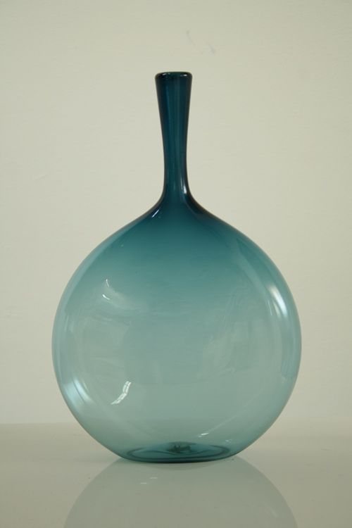 Joe Cariati Blue Flask Bottle Vase 1