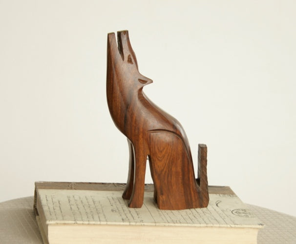 Carved Wood Wolf