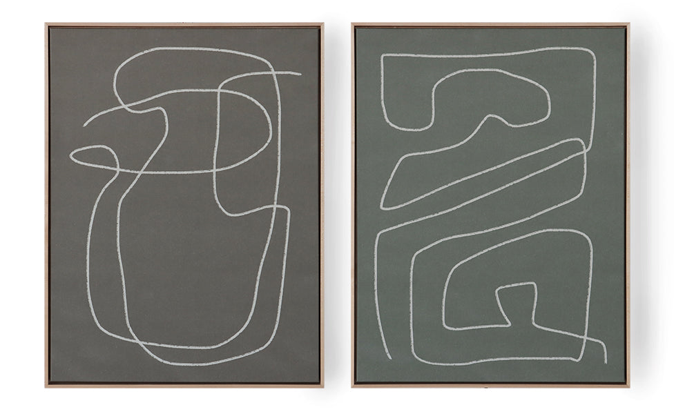 Line Abstract (Set of 2) 80W x 30H