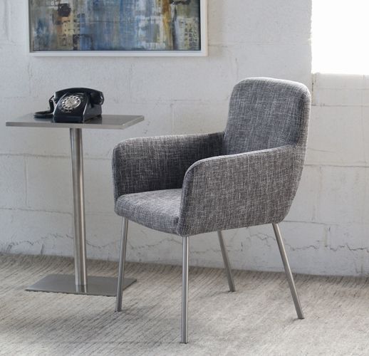 Gray Tweed Arm Chair