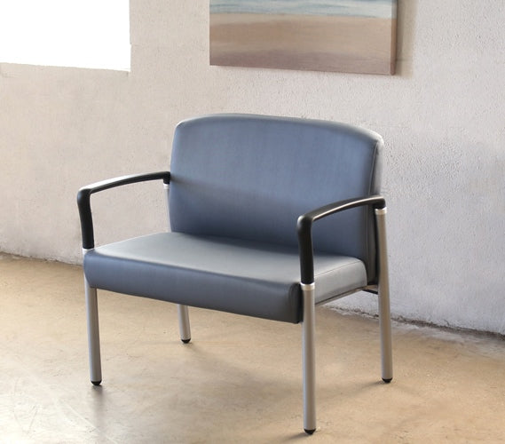 AC154 Gray Upholstered Bariatric Waiting Room Chair