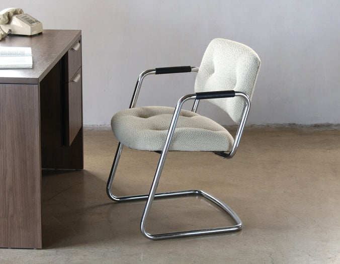 AC177 Nubbed Oatmeal Waiting Room Chair
