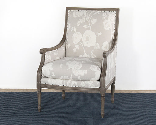 AC220 - French Style Floral Print Linen Armchair