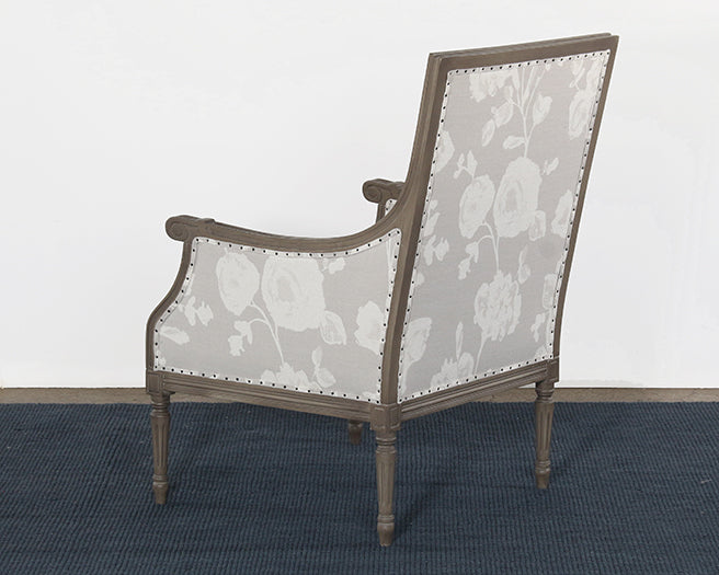 AC220 - French Style Floral Print Linen Armchair