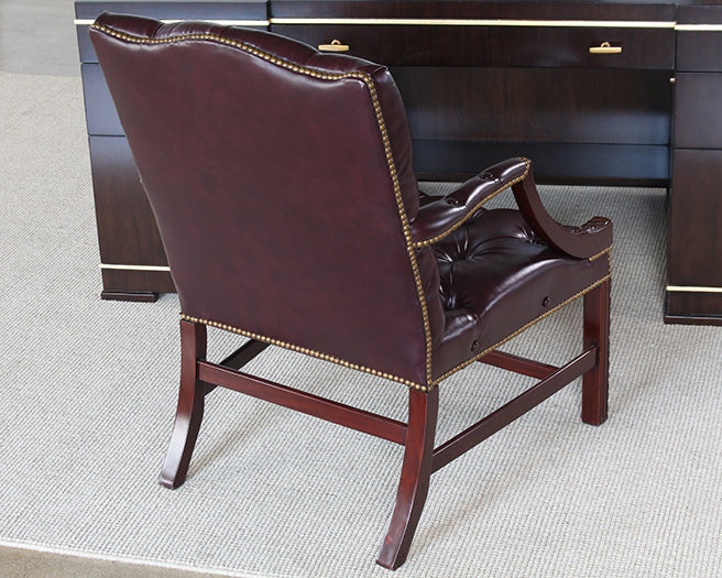 AC224 - Brown Tufted Leather Executive Arm Chair