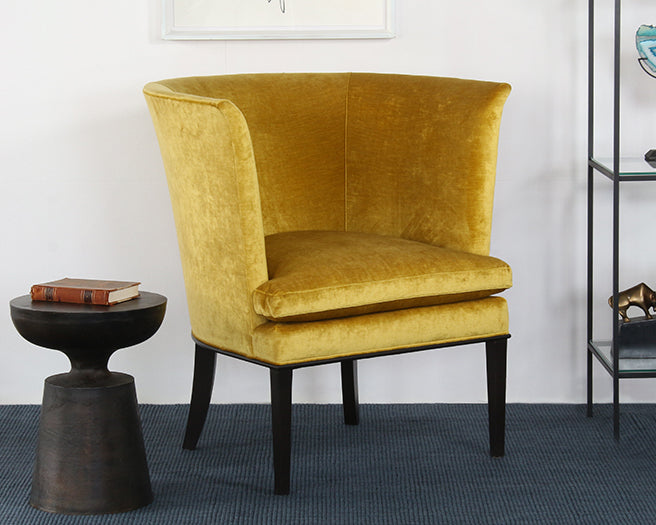 AC236 - Tight Back Shelter Arm Chair In Dijon Velvet