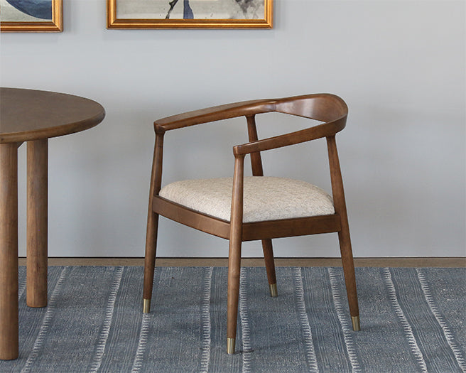AC252 - Danish Modern Style Arm Chair With Hemp Woven Seat