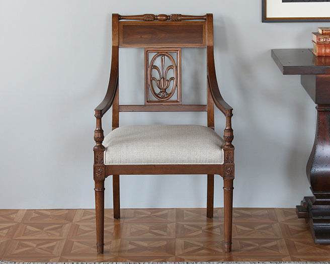 Turned Baton Carved Armchair