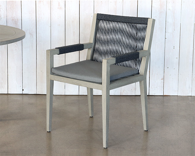 Weathered Grey Teak Outdoor Armchair