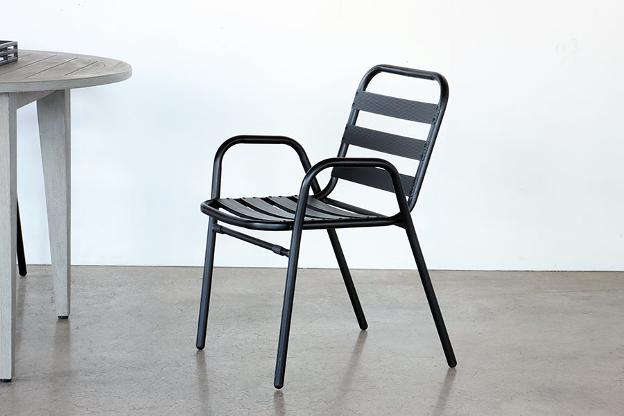 Black Aluminum Outdoor Chair