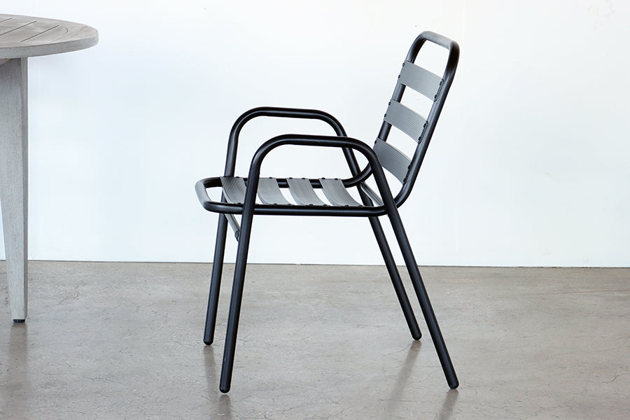 Black Aluminum Outdoor Chair