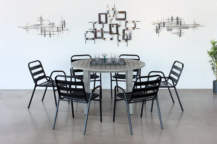 Black Aluminum Outdoor Chair