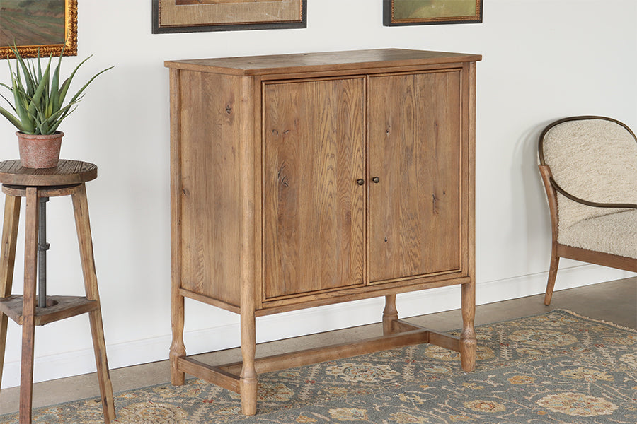 Weathered Oak Country Bar Cabinet