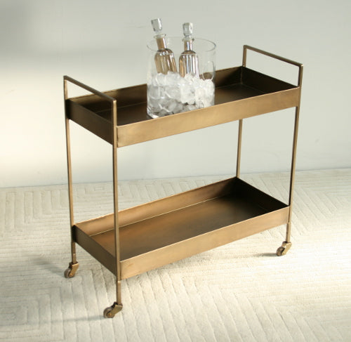 Antique Brass Bar Cart