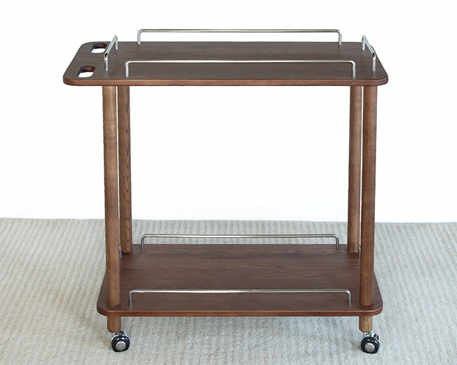 BARCART21 - Danielle Walnut Bar Cart