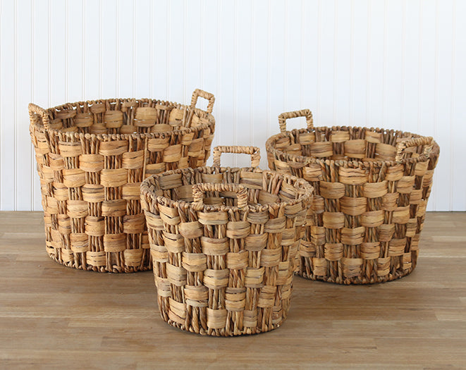 Set Of 3 Woven Accent Baskets
