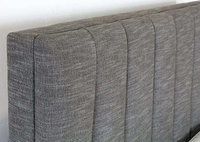 Channeled Graphite Queen Platform Bed