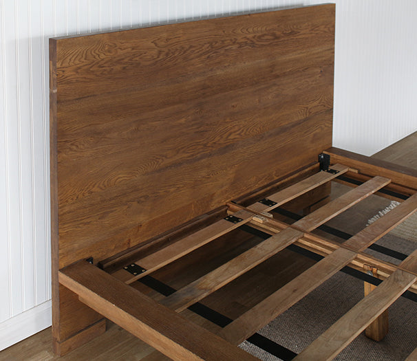 Dark Smoked Oak Queen Bed
