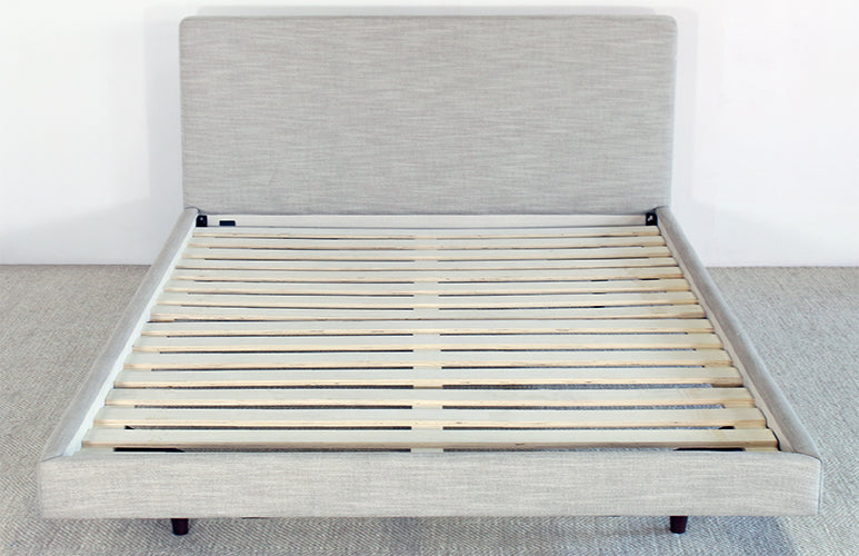 BED87 - Clay Taupe Linen Queen Bed
